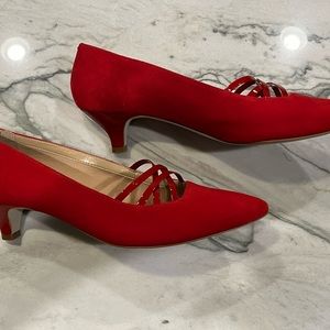 Red Dress Pumps Size 12